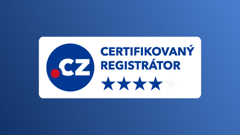 Logo Jsme nejlepší registrátor CZ domén na světě!