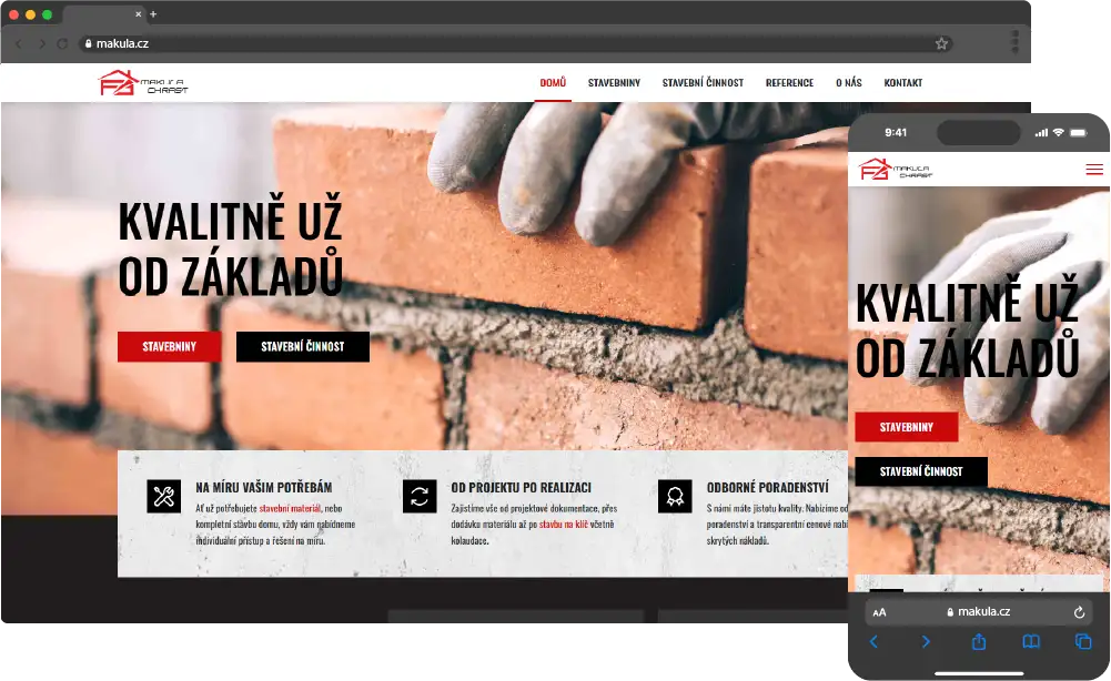 Ukázka návrhu webu makula.cz