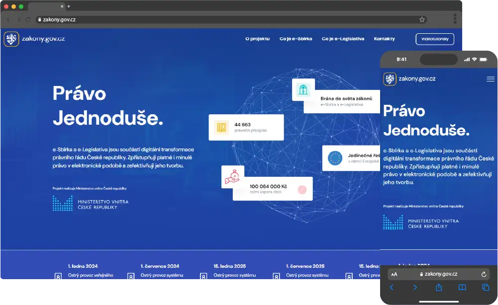 Ukázka návrhu webu zakony.gov.cz