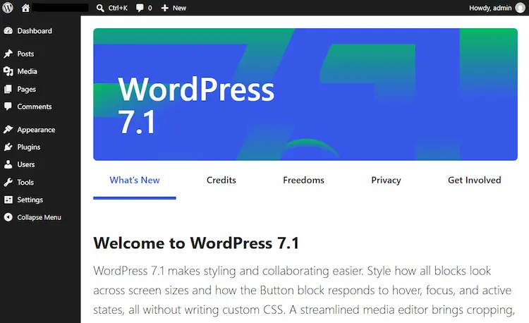 Logo WordPress 7.1 je venku: Nativní úprava pseudo-stavů a novı systém tımovıch 